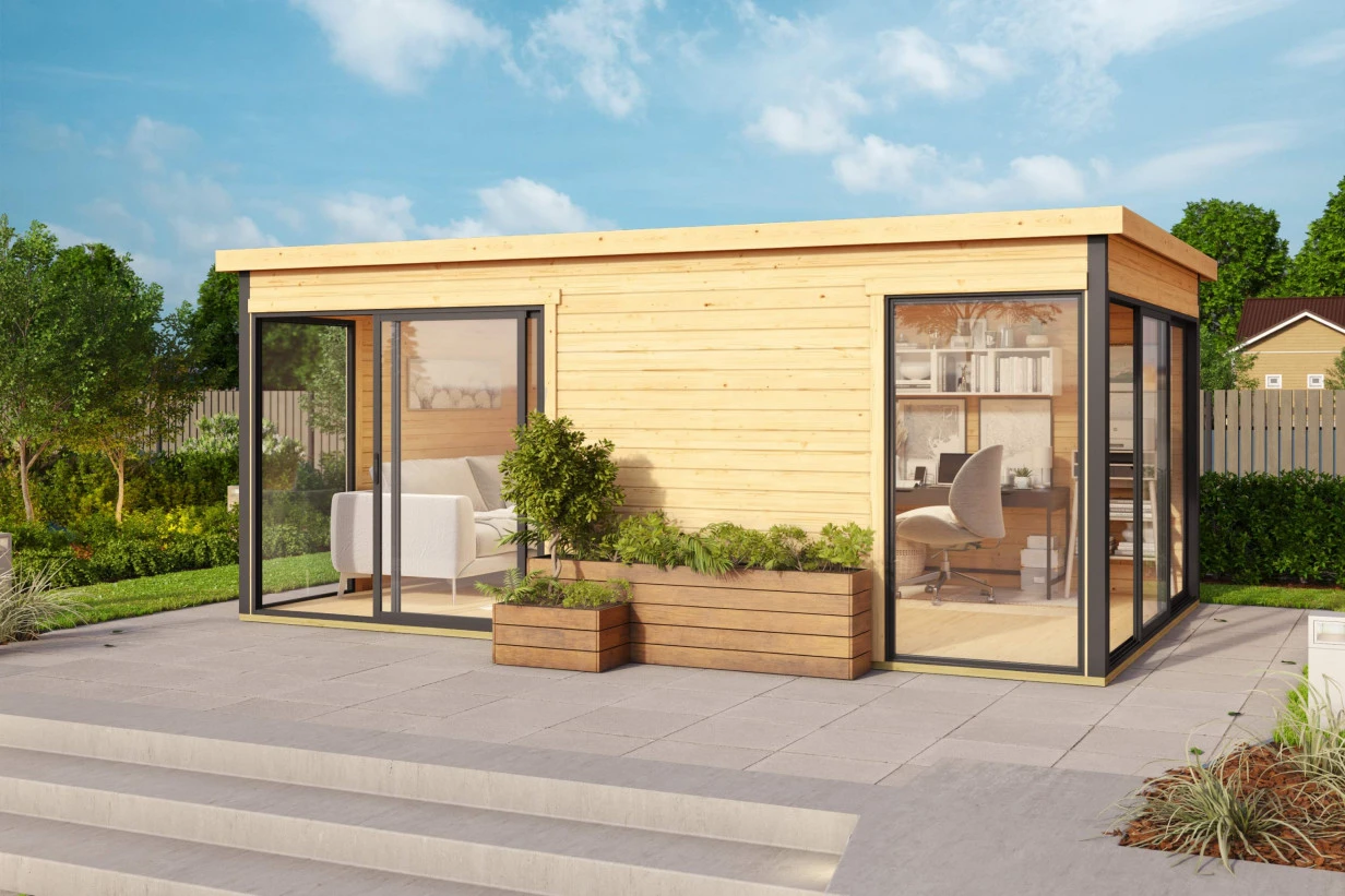 Lasita Maja Tuinkantoor Domeo 3 509 x 322 cm - Afbeelding 1